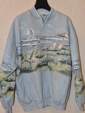 Vintage Art Unlimited Sportswear with ooastal theme - Size L